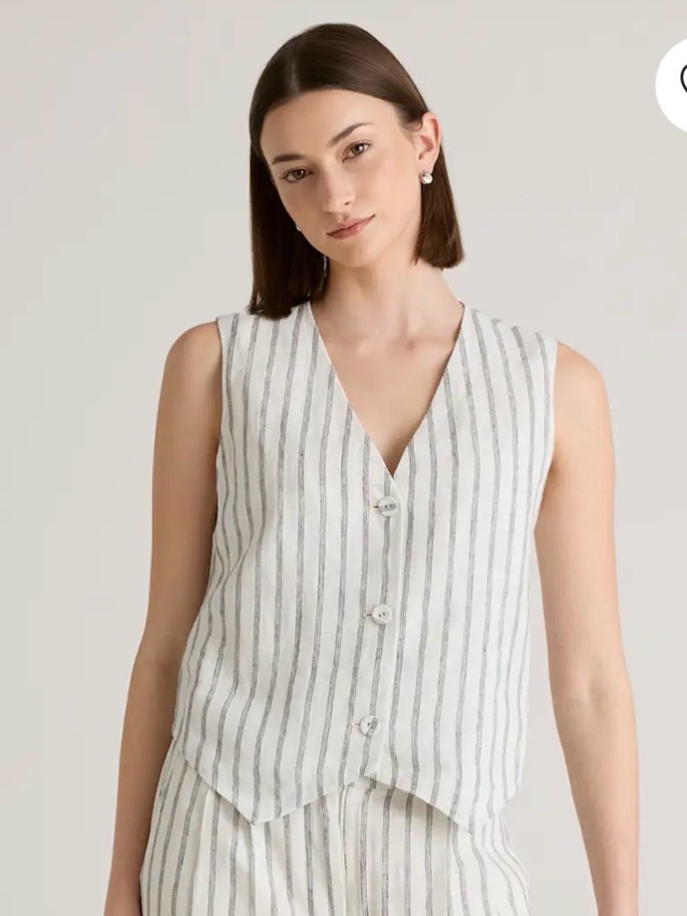 Quince 100% European Linen Vest